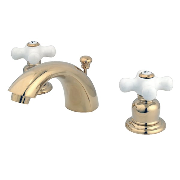 KB952PX Victorian Mini-Widespread Bathroom Faucet, Polished Brass